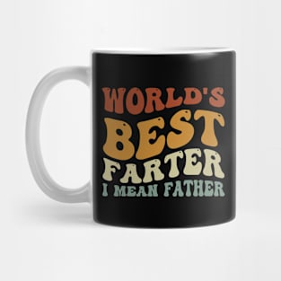 World's Best Farter I Mean Father Funny Gift For Dad Men's Vintage T-Shirt, Funny Dad Shirt, Dad Birthday Gift, Dad Gift Mug